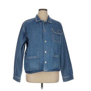 YONY Denim Chore Jacket Made‎ in USA Medium Blue Wash Patch Pocket Minimal XL